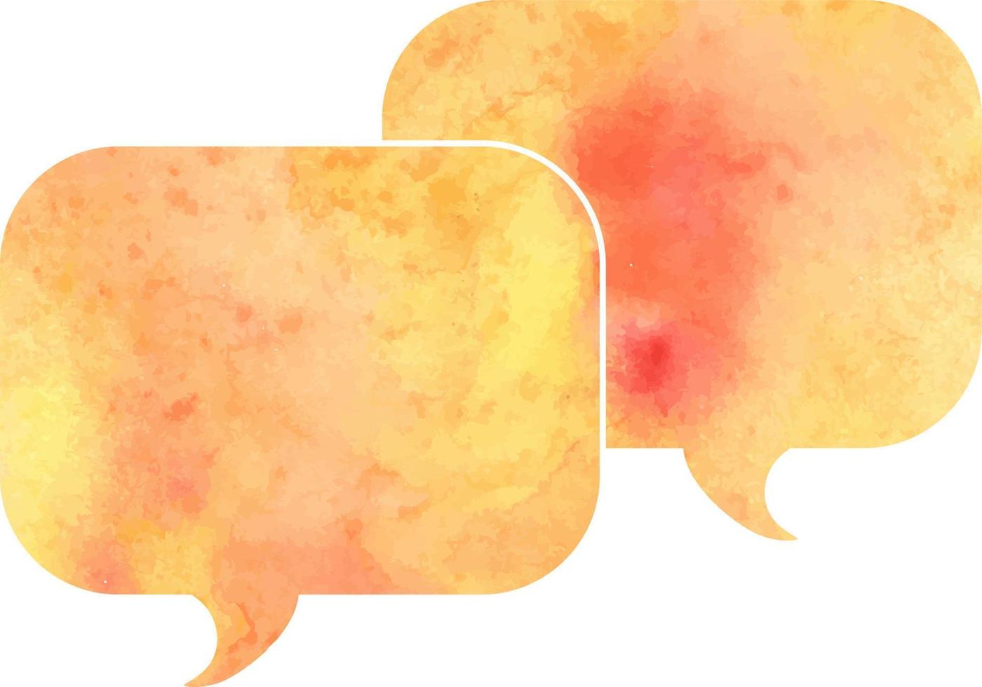 Watercolor Speach bubbles dialogue icon dialog bubble vector chat