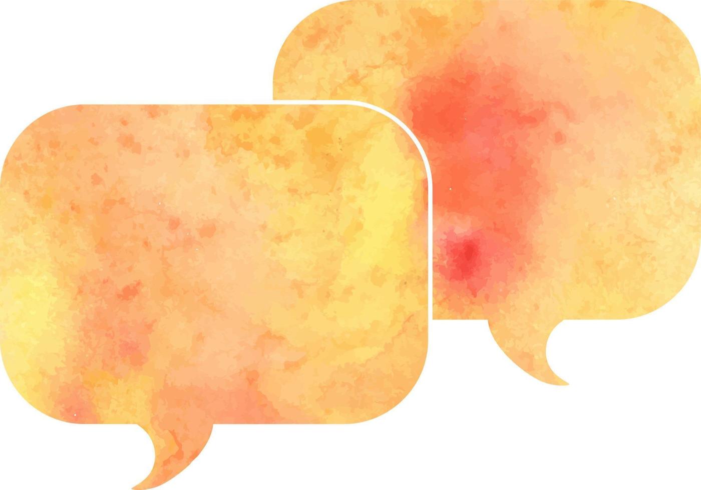 Watercolor Speach bubbles dialogue icon dialog bubble vector chat