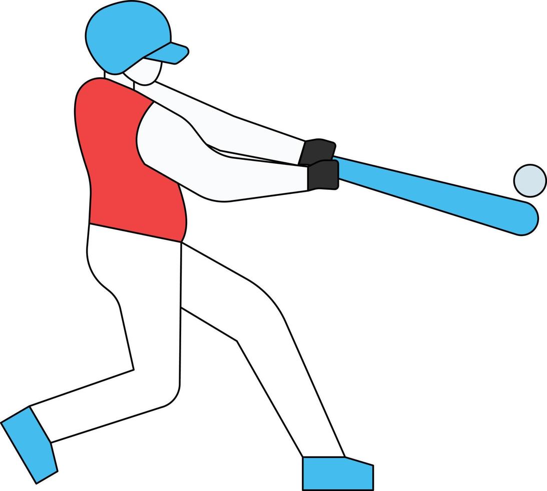 The student is playing baseball. vector