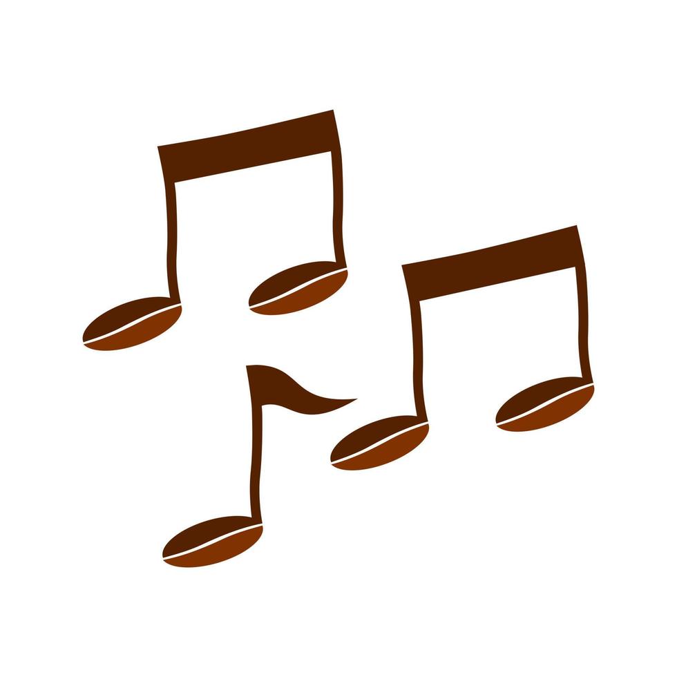 ilustración de vector de canción de icono de notas musicales.