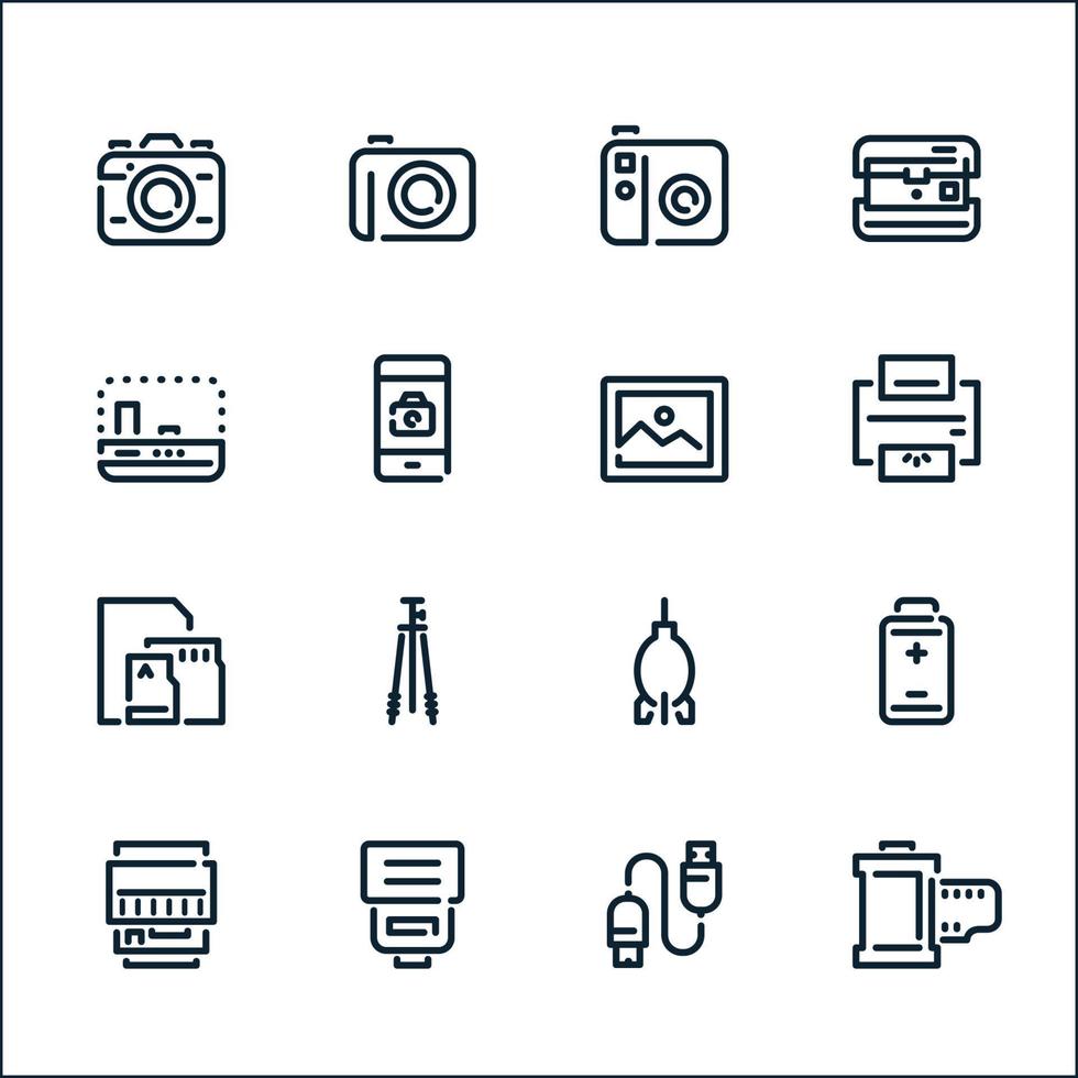 Camera icons with White Background vector