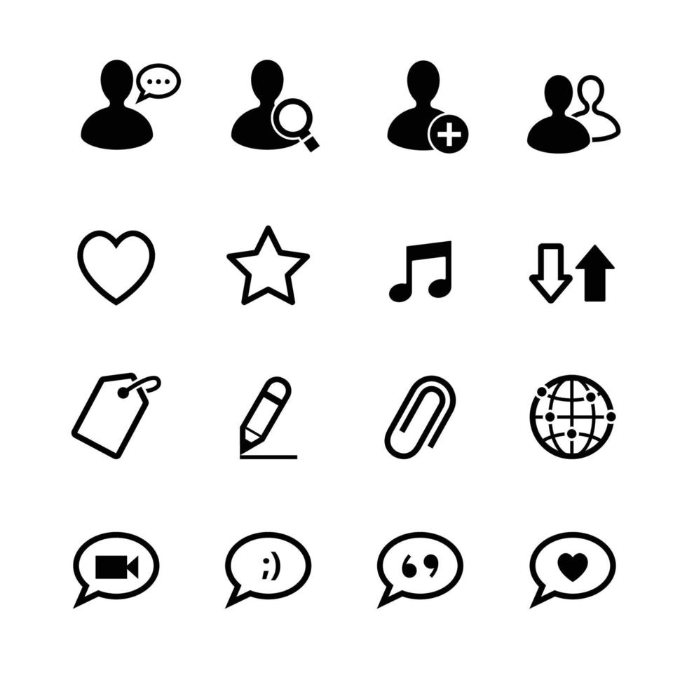 Social Media Icons with White Background vector