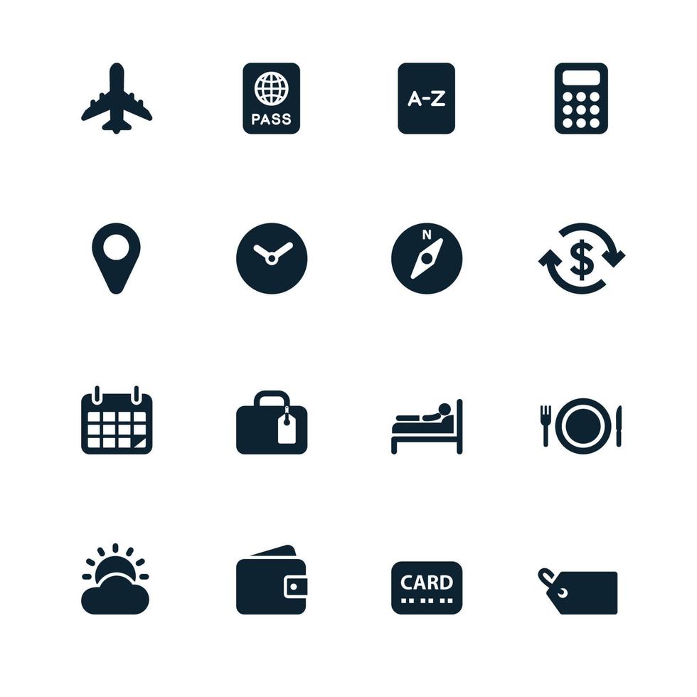 Travel Icons for application vector