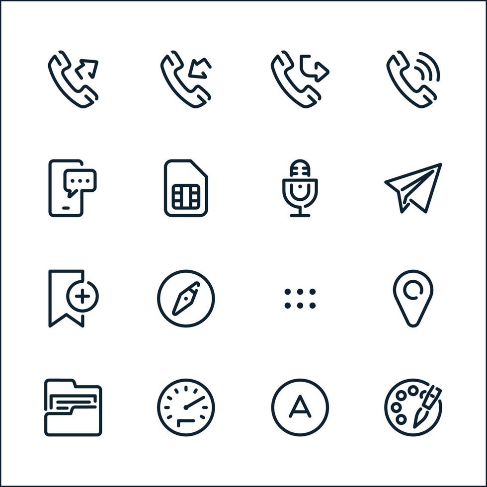 Mobile Phone icons with White Background vector