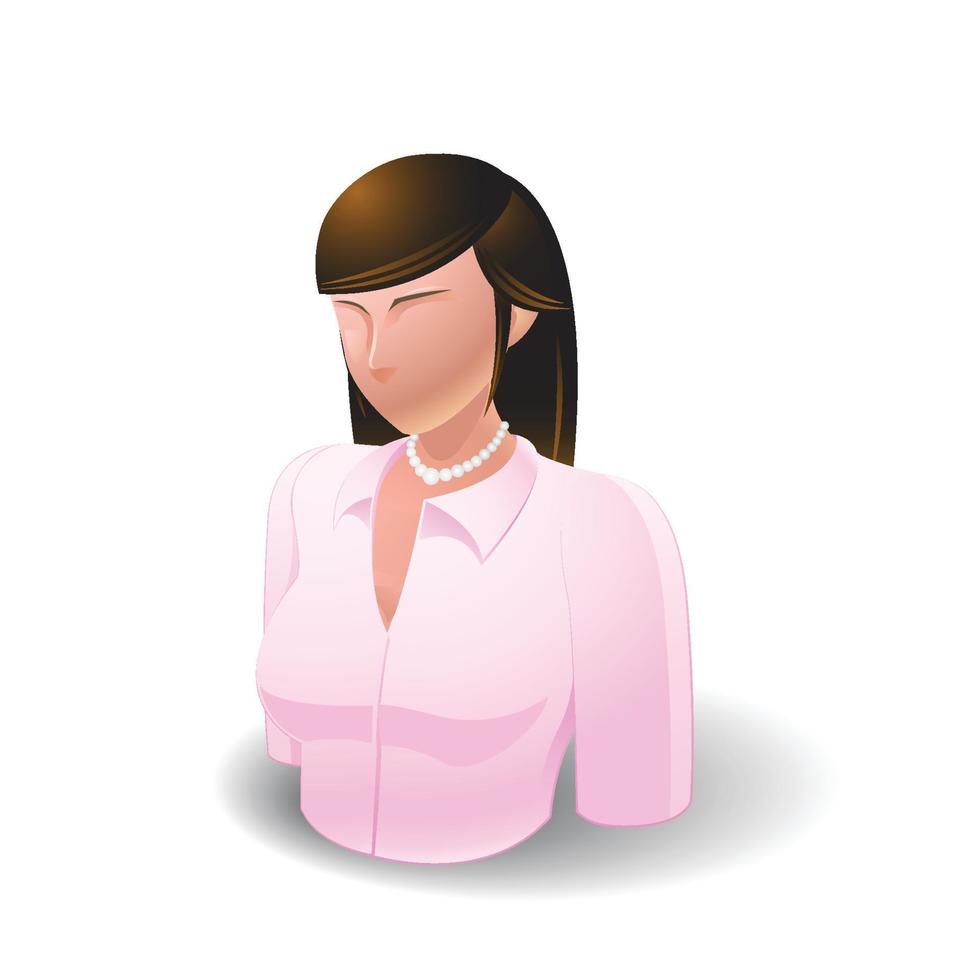 mujer de negocios, icono de personas vector