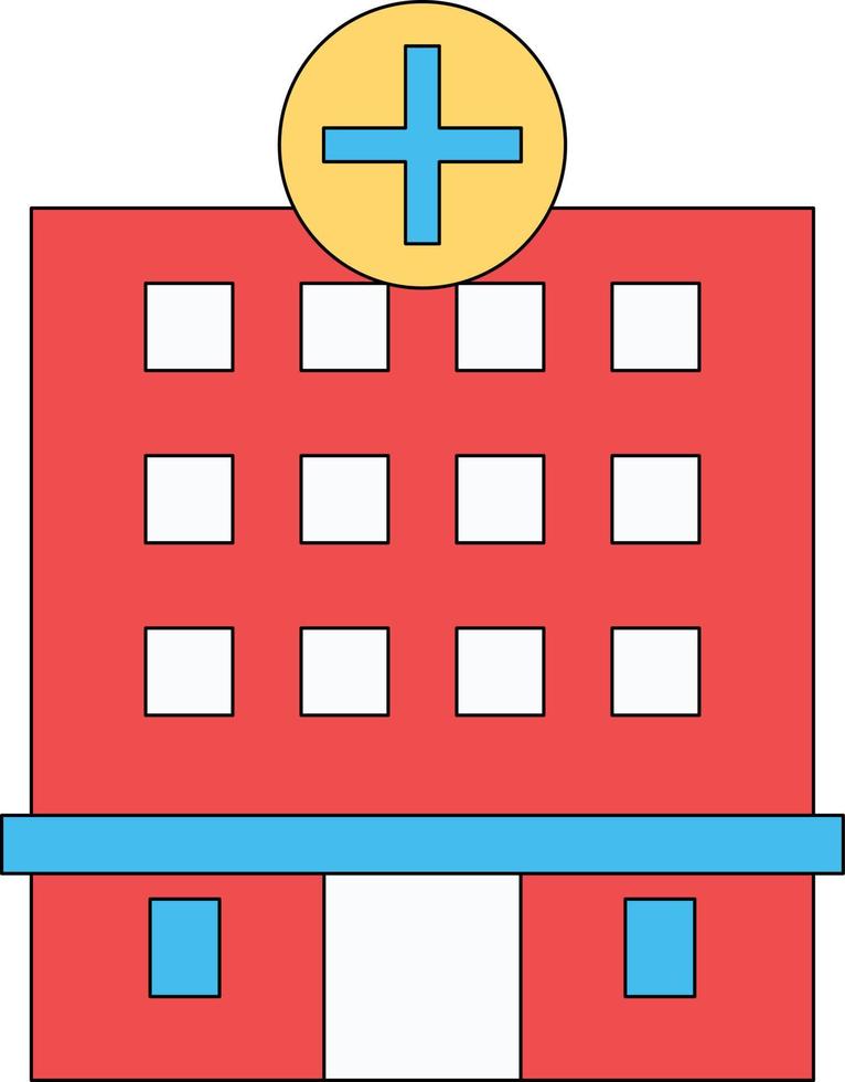 This is a hospital building. vector