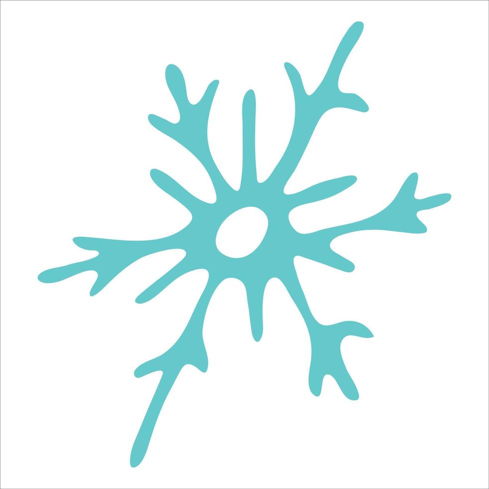 Cute hand drawn snowflake clipart. Vector doodle illustration. Christmas and New Year modern design. For print, web, design, decoration, logo.