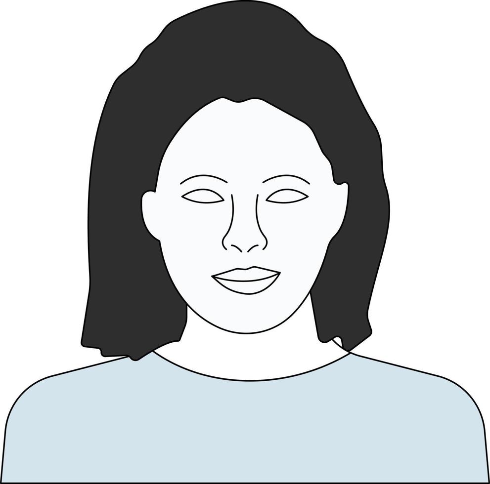 This is a picture of a woman. vector