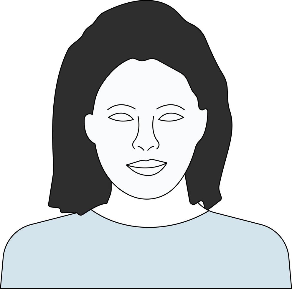 Esta es una foto de una mujer. vector