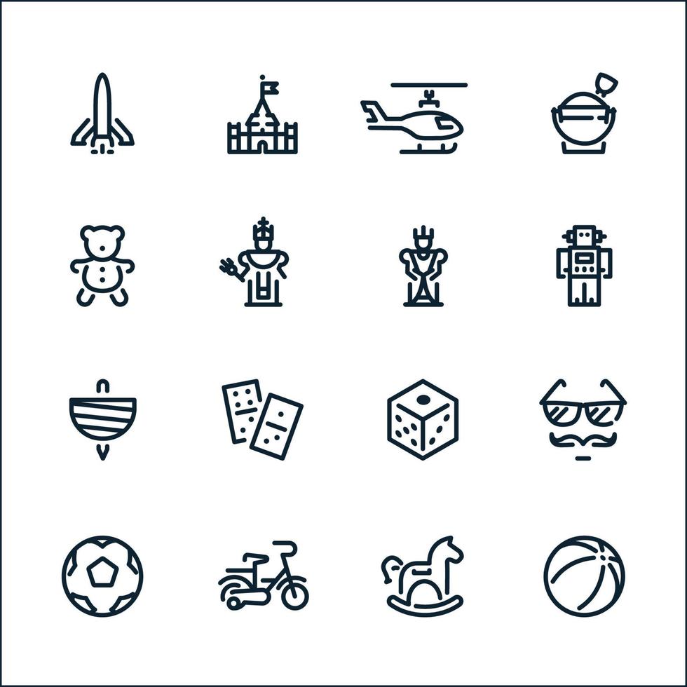 Toy icons with White Background vector
