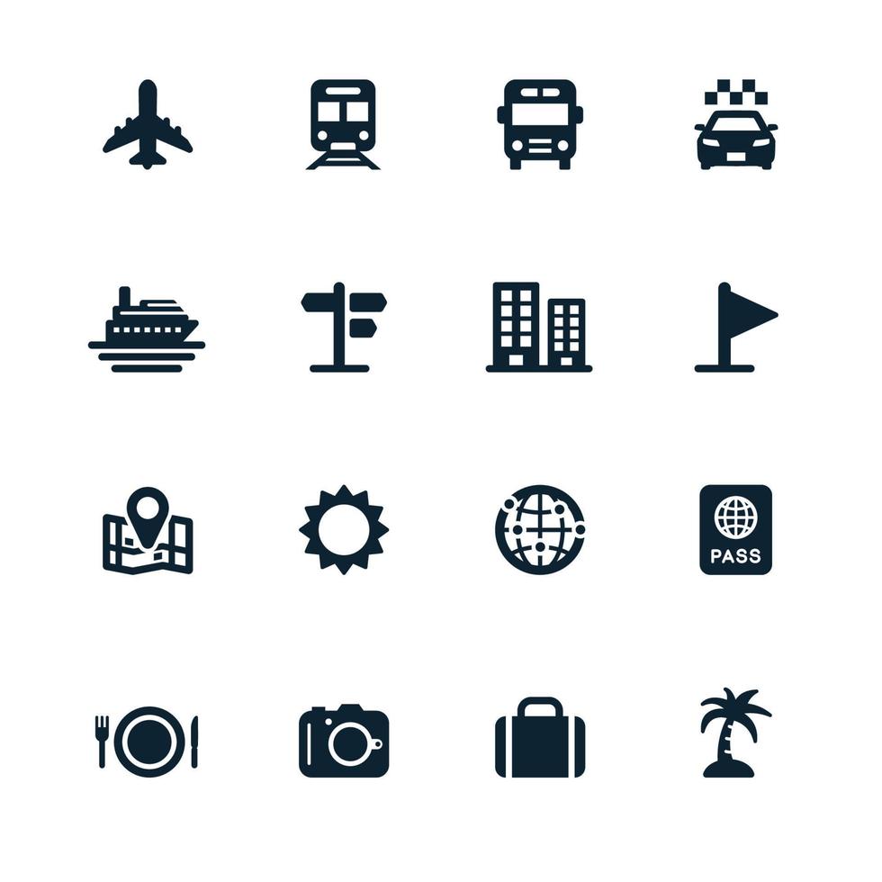 Travel and Vacation Icons vector