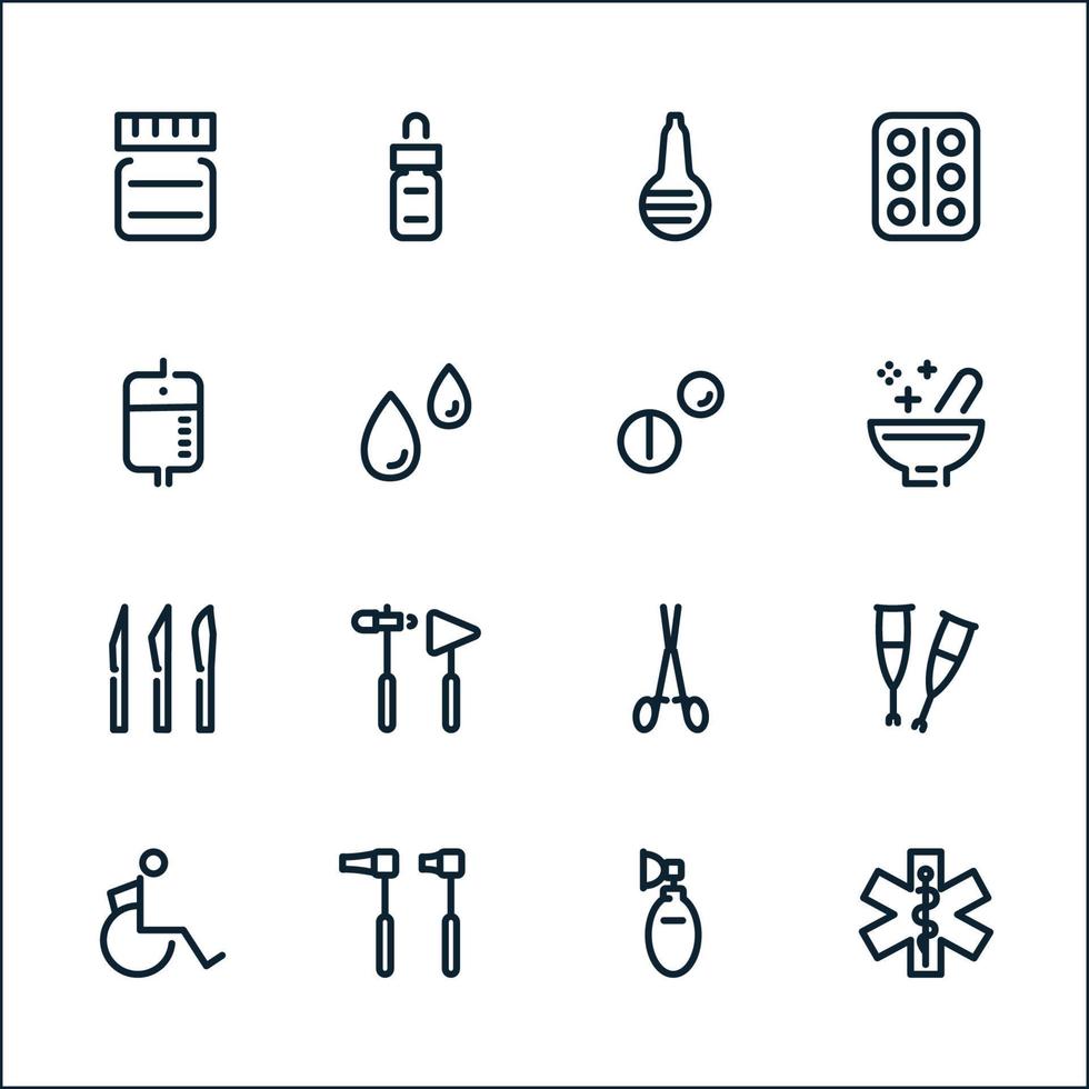 Medical icons with White Background vector