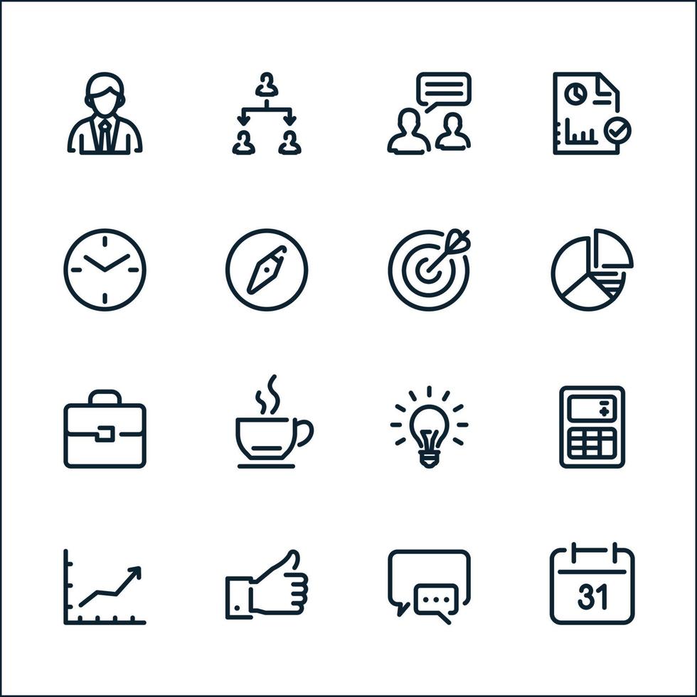 Business and Finance icons with White Background vector