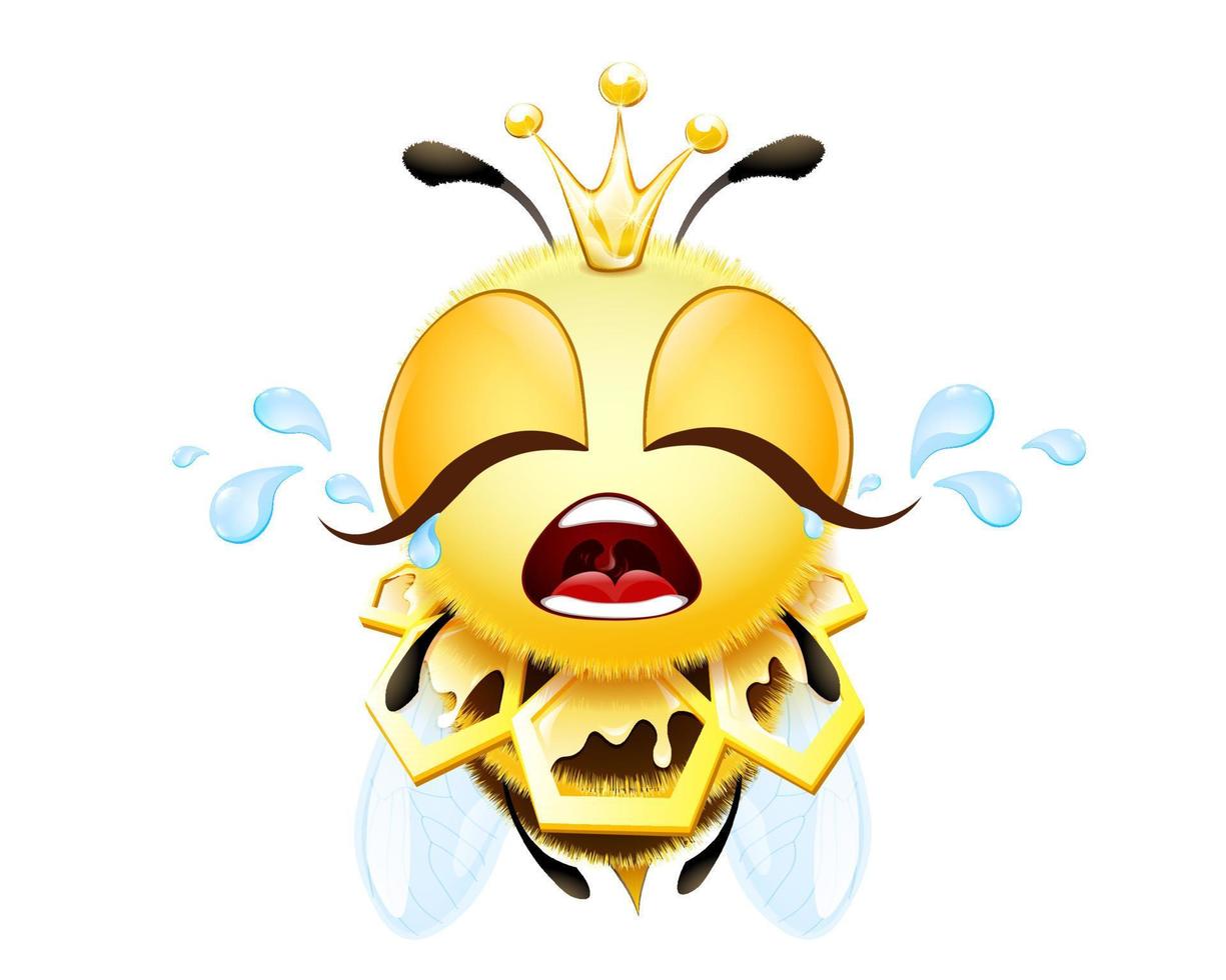 Bee crying Queen vector