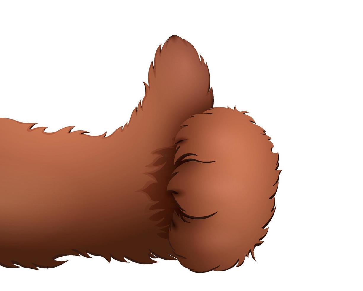 Animal fluffy like hand vector