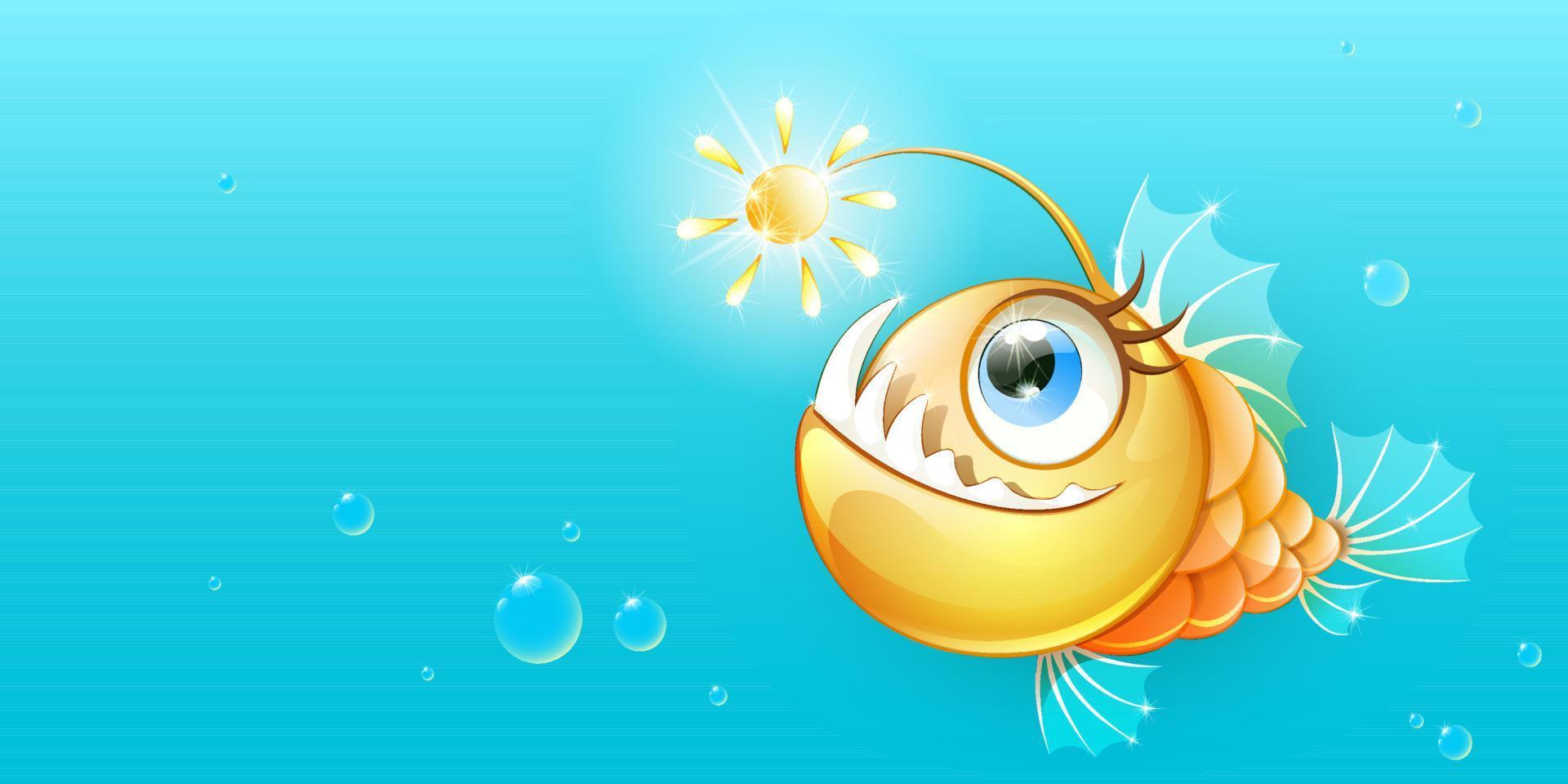 AnglerFish sun summer vector