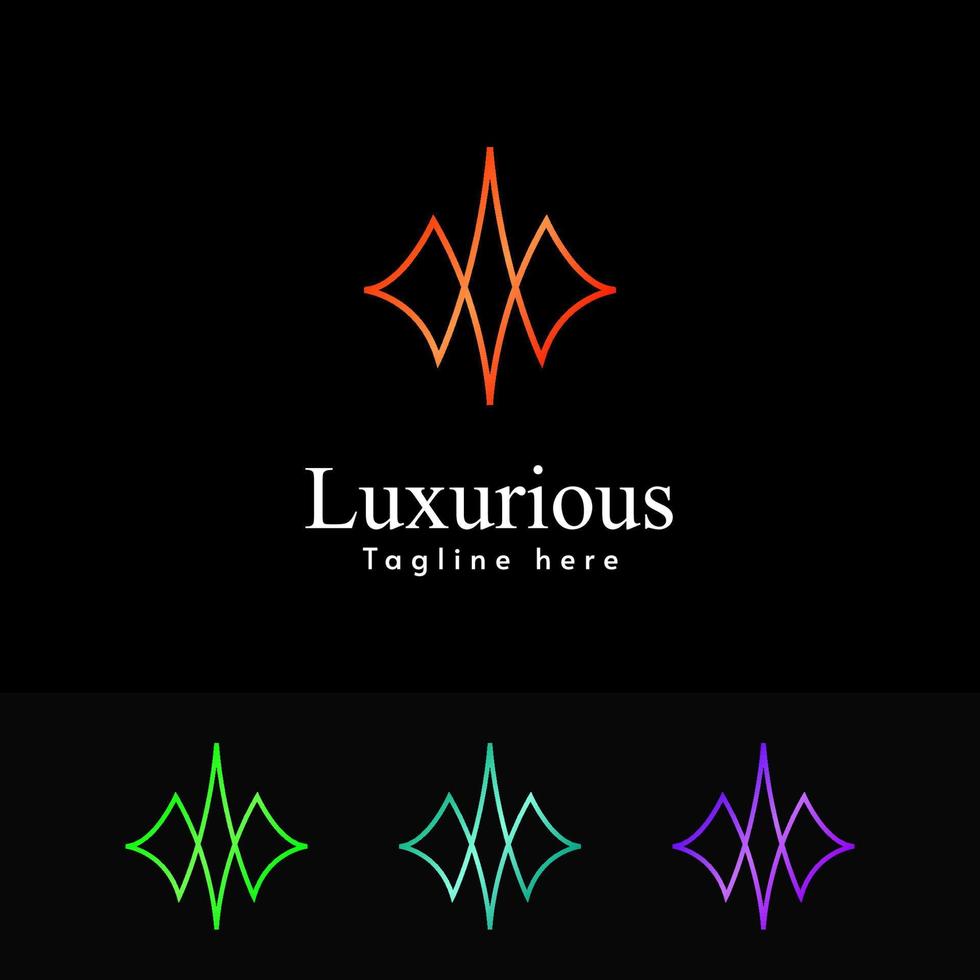 Luxurious logo template. luxury brand identity for hotel, spa, real estate and premium product. Luxurious Brand Logo Template. modern luxury logo. luxury and premium logo. vector