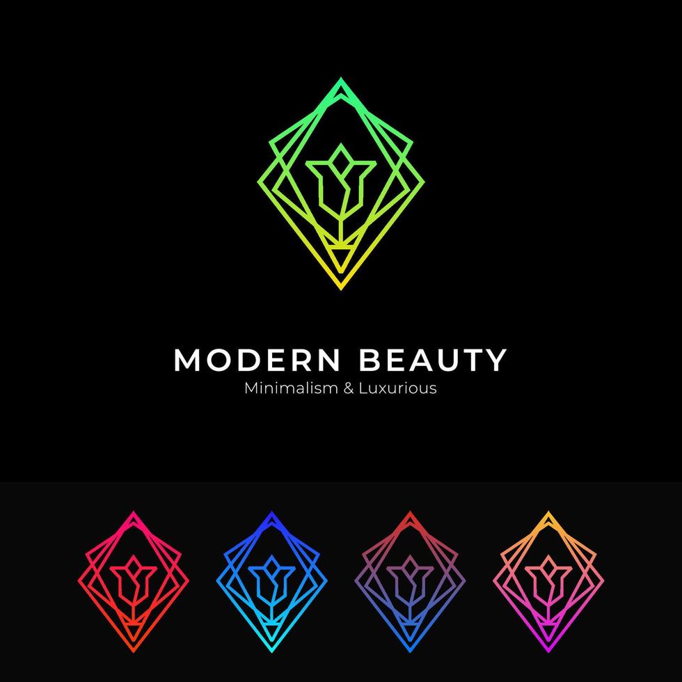 Creative flower logo, luxury flower logo, luxury logo template, flower logo template, flower outline vector