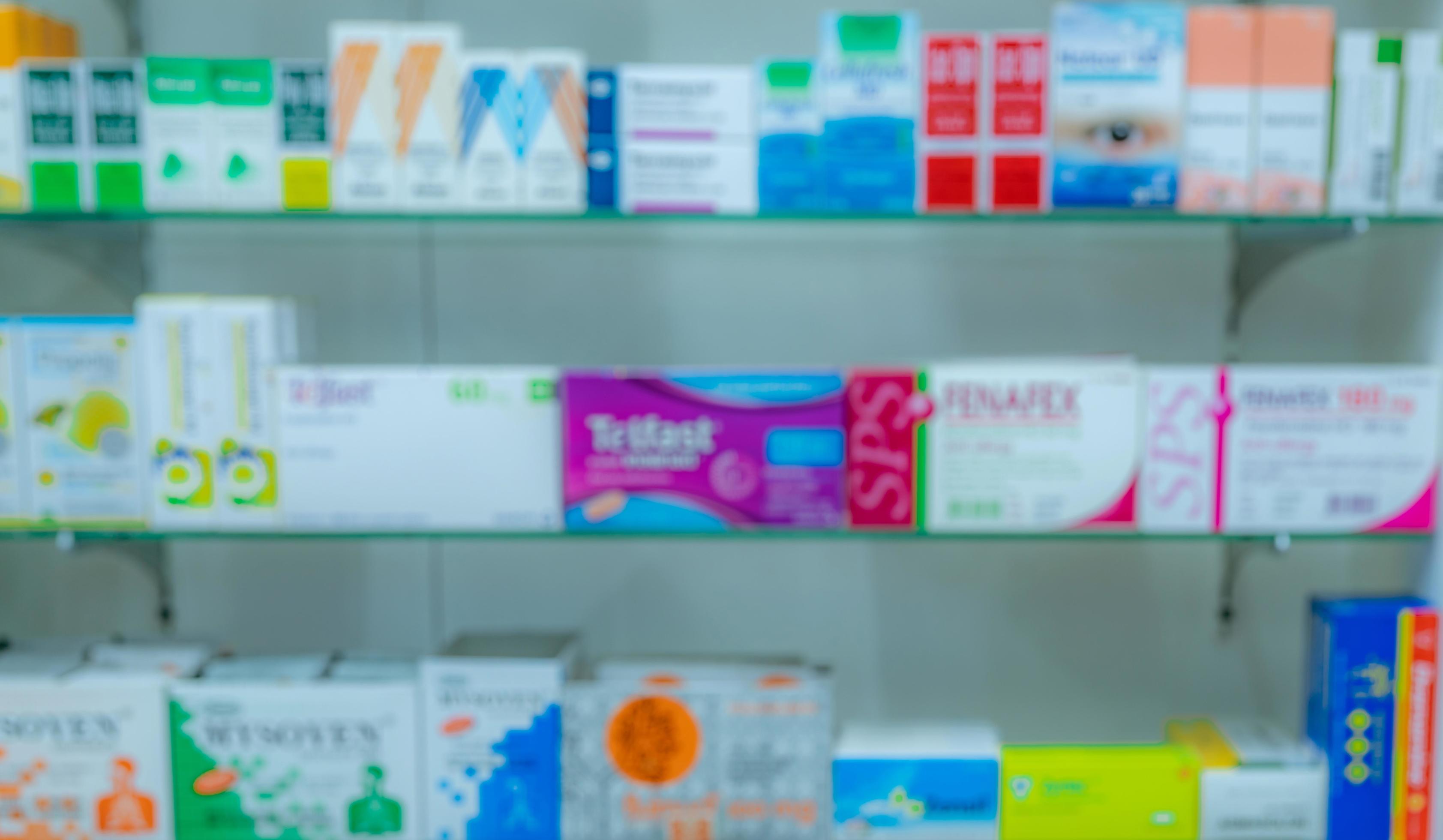 Blurred picture of medicine shelf in drug store. Pharmacy shop interiors.  Pharmaceutical products in drugstore. Medical retail shop. Pharmacy in  hospital. Healthcare business. Drug display shelf. 7773573 Stock Photo at  Vecteezy