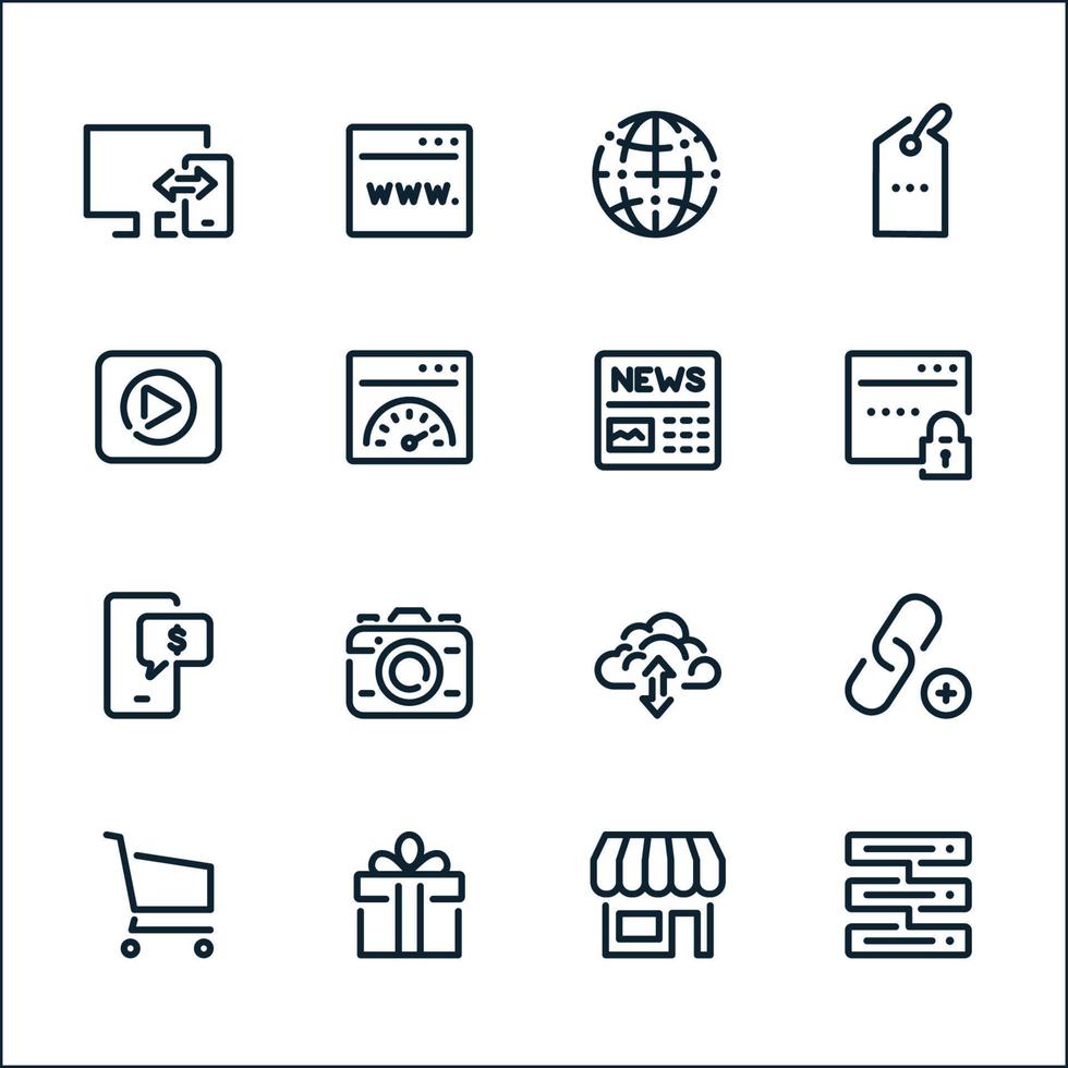 SEO and Internet icons with White Background vector