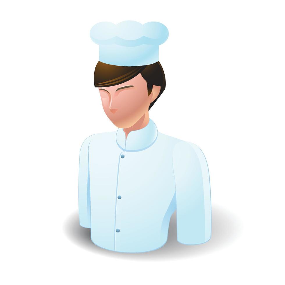 chef hombre, icono de la gente vector