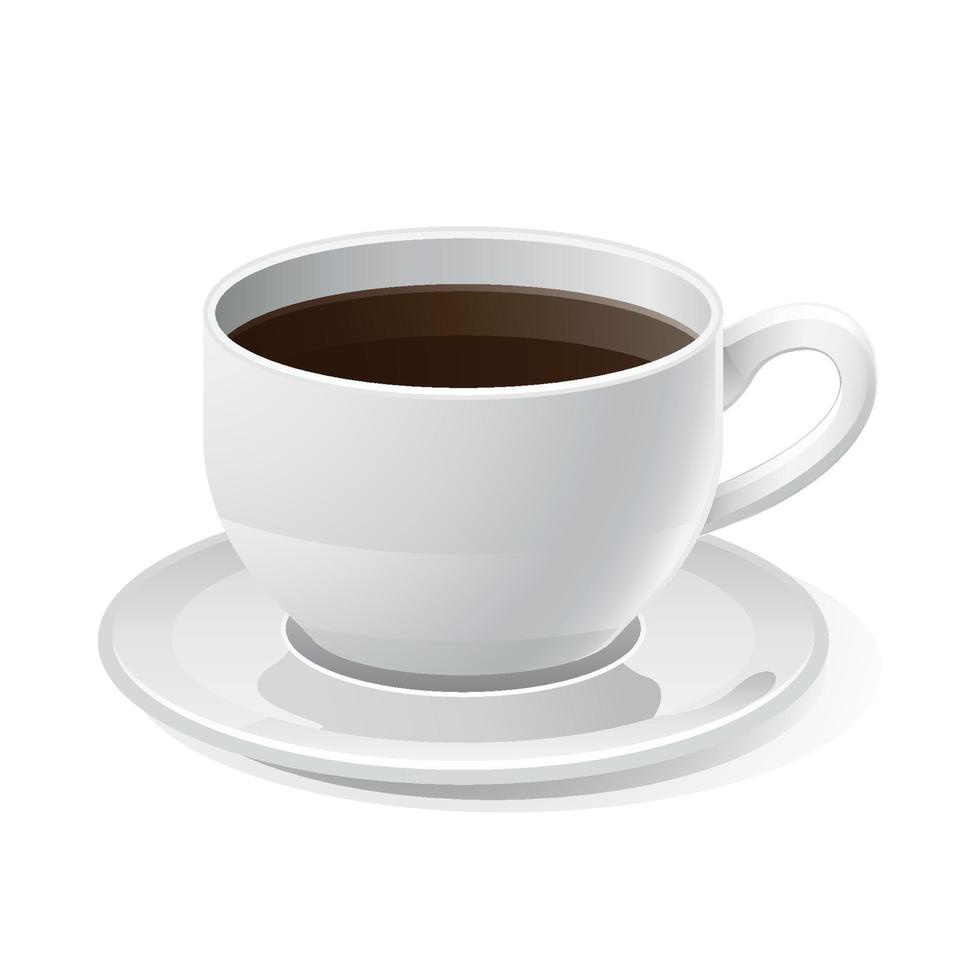 Coffee Cup Icon with White Background vector