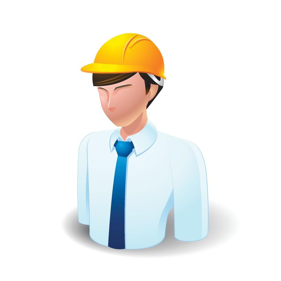 hombre ingeniero, iconos de personas vector