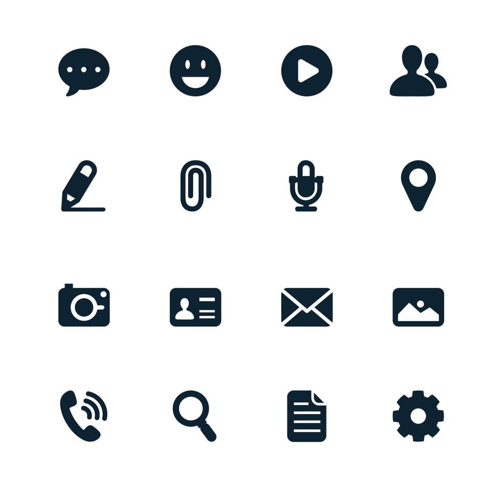 Chat and Application Icons vector