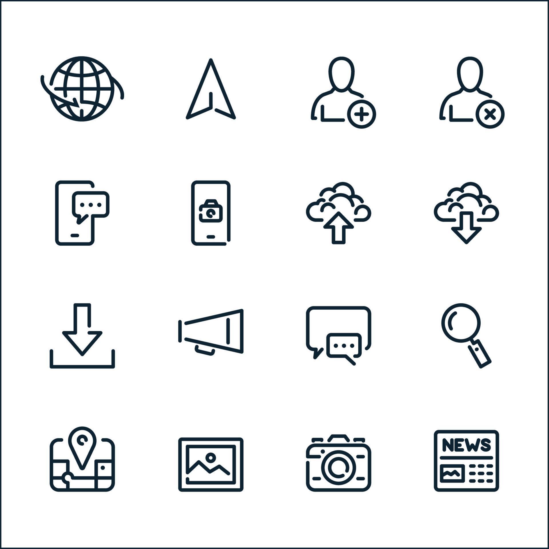 Social Media icons with White Background 7774543 Vector Art at Vecteezy
