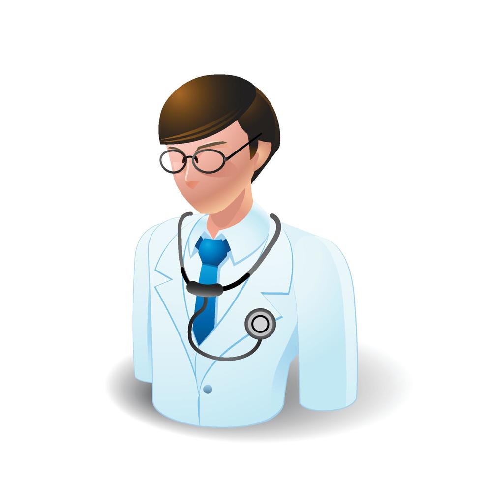 médico, iconos de personas vector