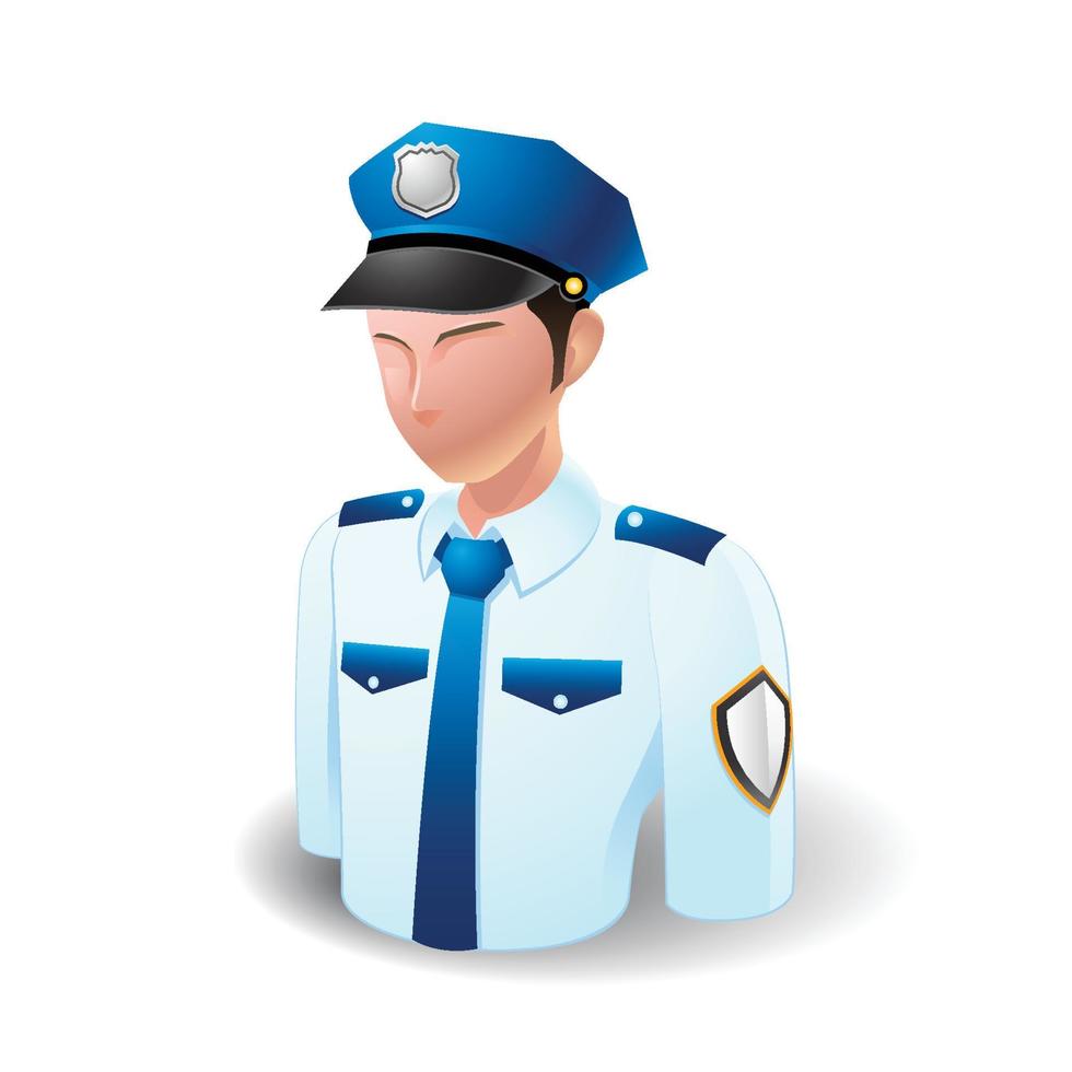 policía, icono de la gente vector