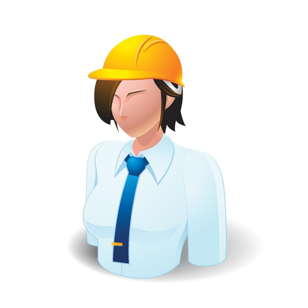 Engineer Woman, People Icons vector