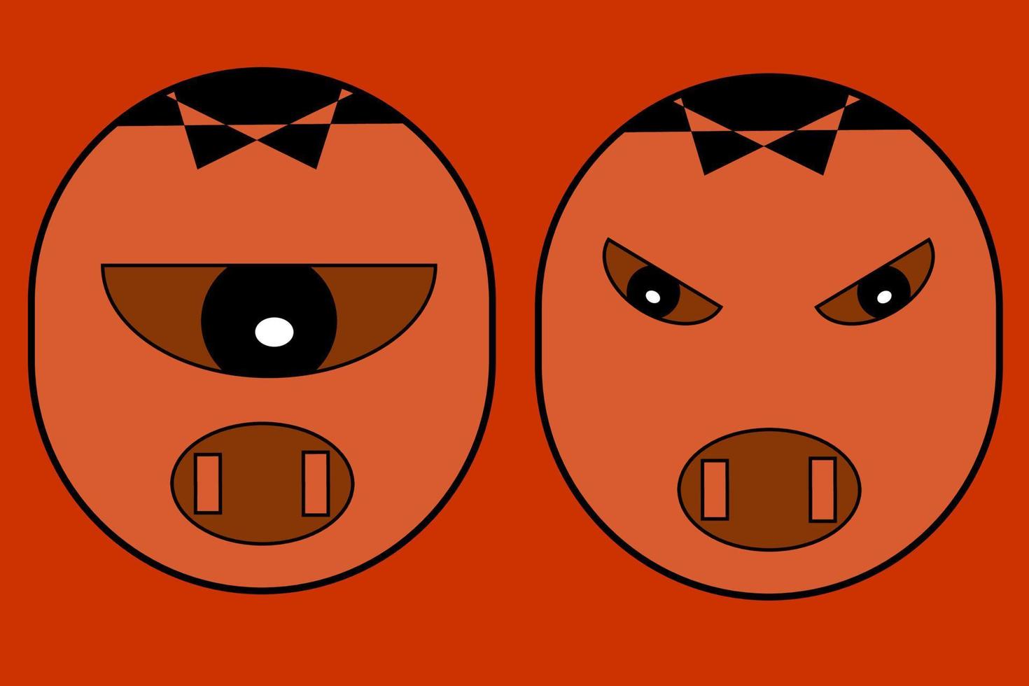 Alien Iluminate Head in Cartoon Style. Suitable to use as children mask and fit to place on t-shirt design, mug and other merchandise when at event. vector