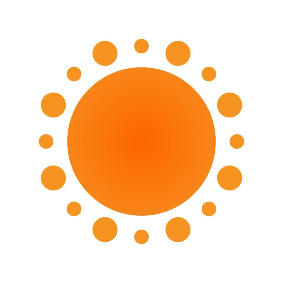 icono del sol. plantilla de diseño de icono de sol. vector de icono de logotipo de colección de sol. estilo de moda colección sol. icono del tiempo de verano en gráficos vectoriales de fondo blanco.