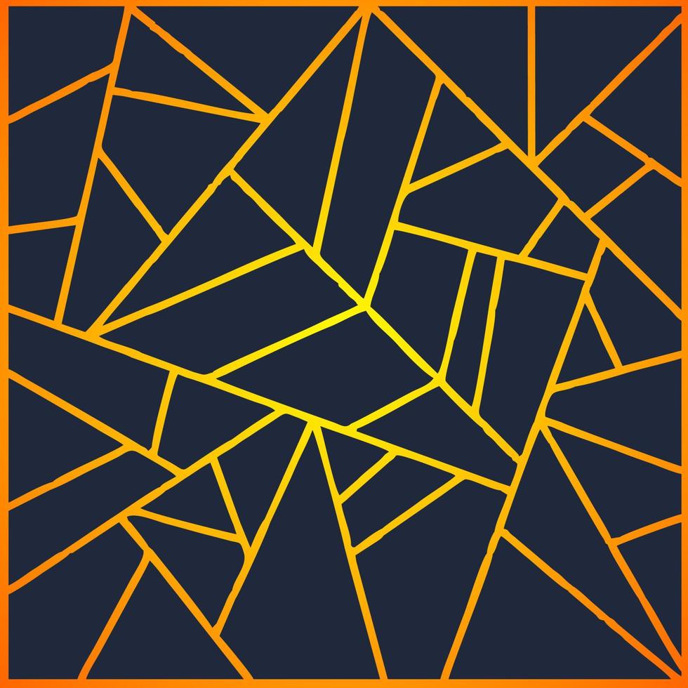 MOSAIC PATTERN ON ORANGE BACKGROUND vector