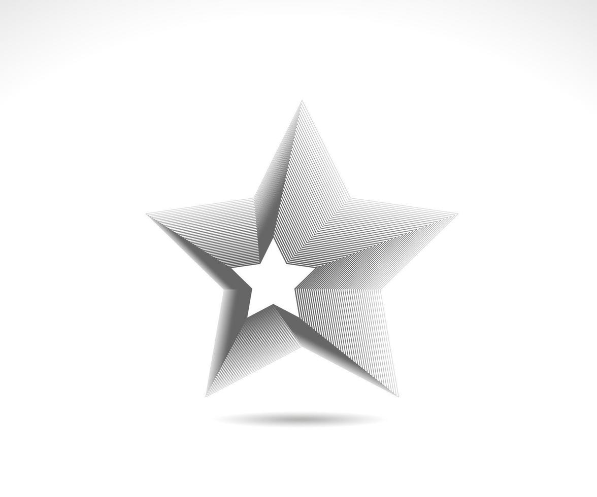 Star logo. Star line icon vector