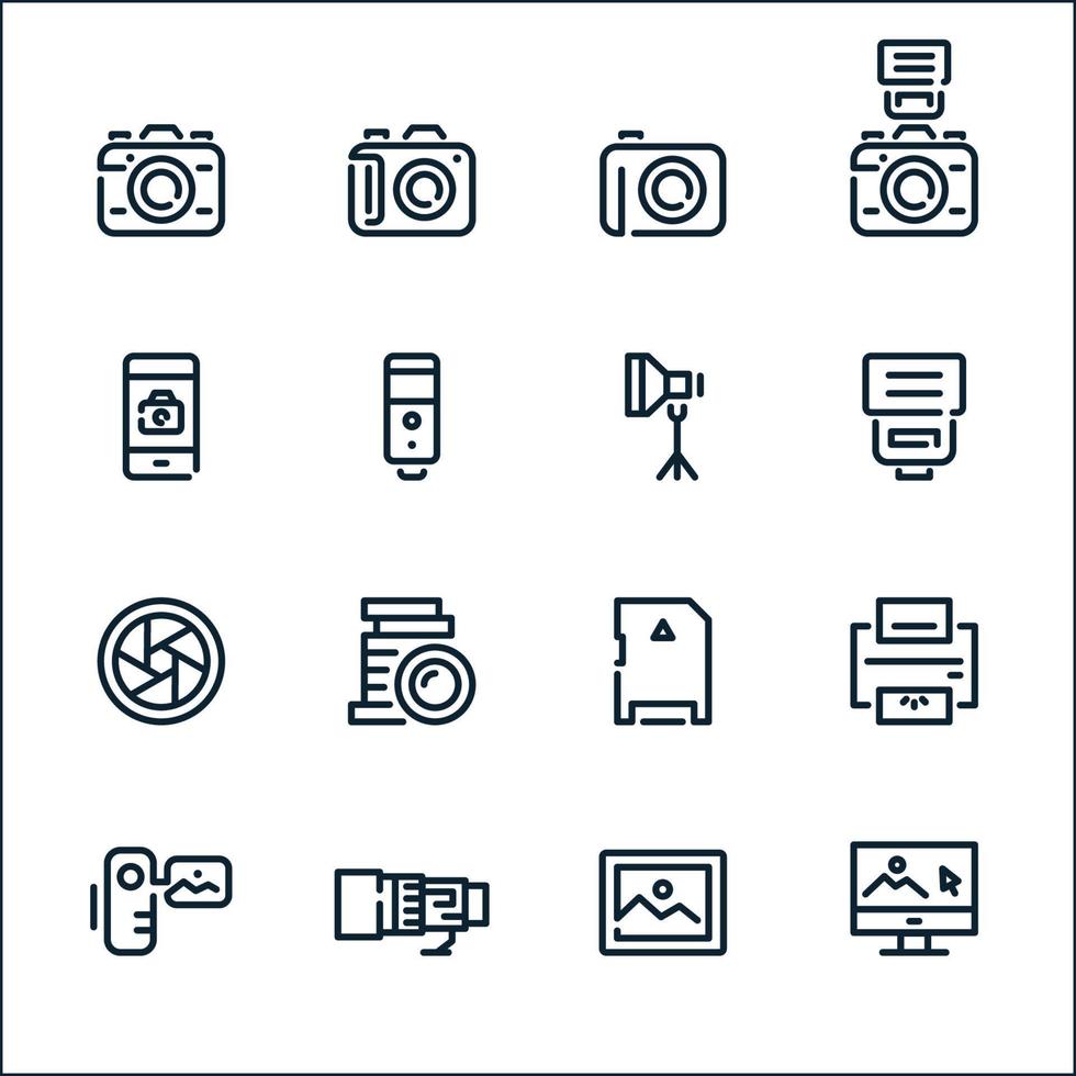 Camera icons with White Background vector