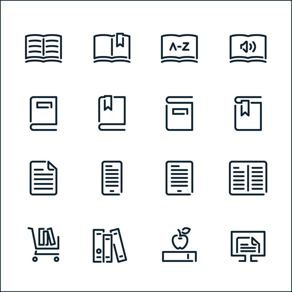 Book icons with White Background vector