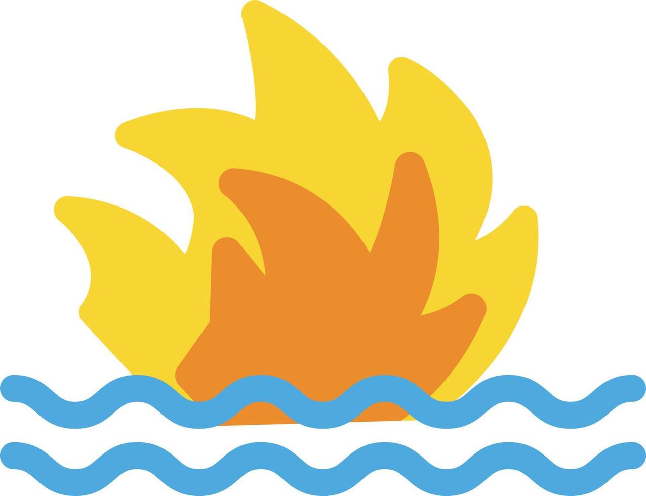 ilustración de vector de agua de fuego en un fondo. símbolos de calidad premium. iconos vectoriales para concepto y diseño gráfico.