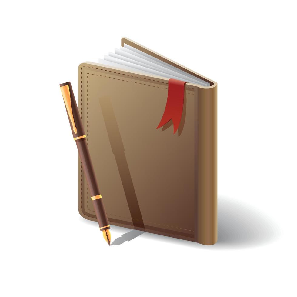 Old Diary Icon vector