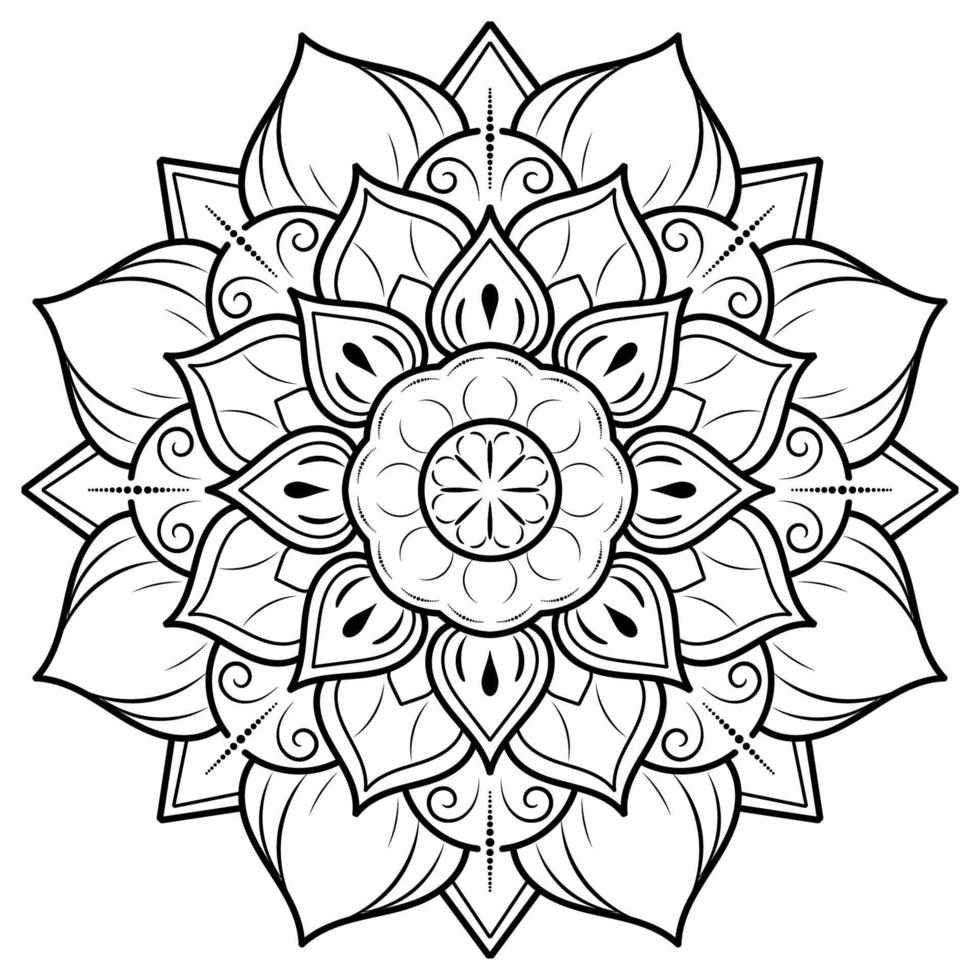 Mandala floral pattern, Vintage decorative elements vector