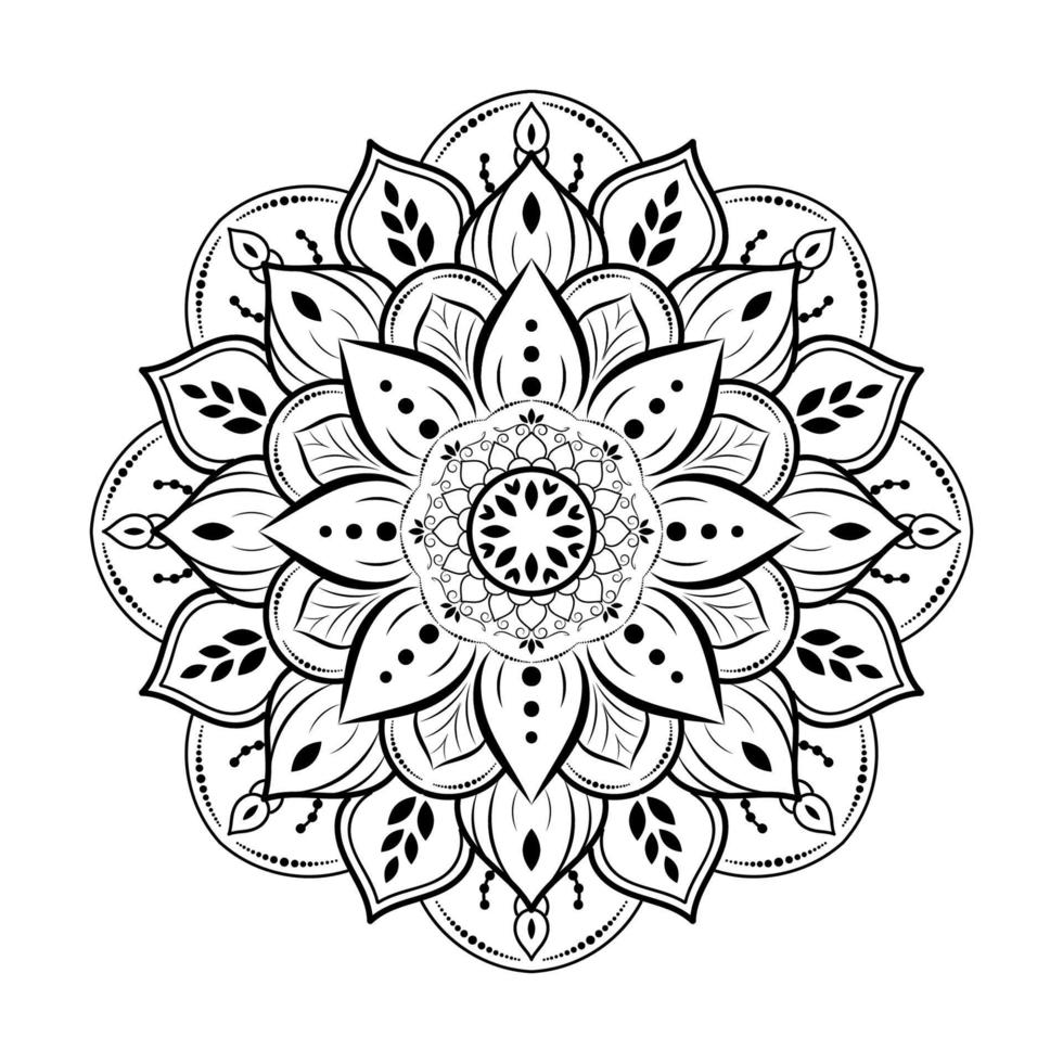 patrón floral de mandala, elementos decorativos antiguos, fondo de mandala vector