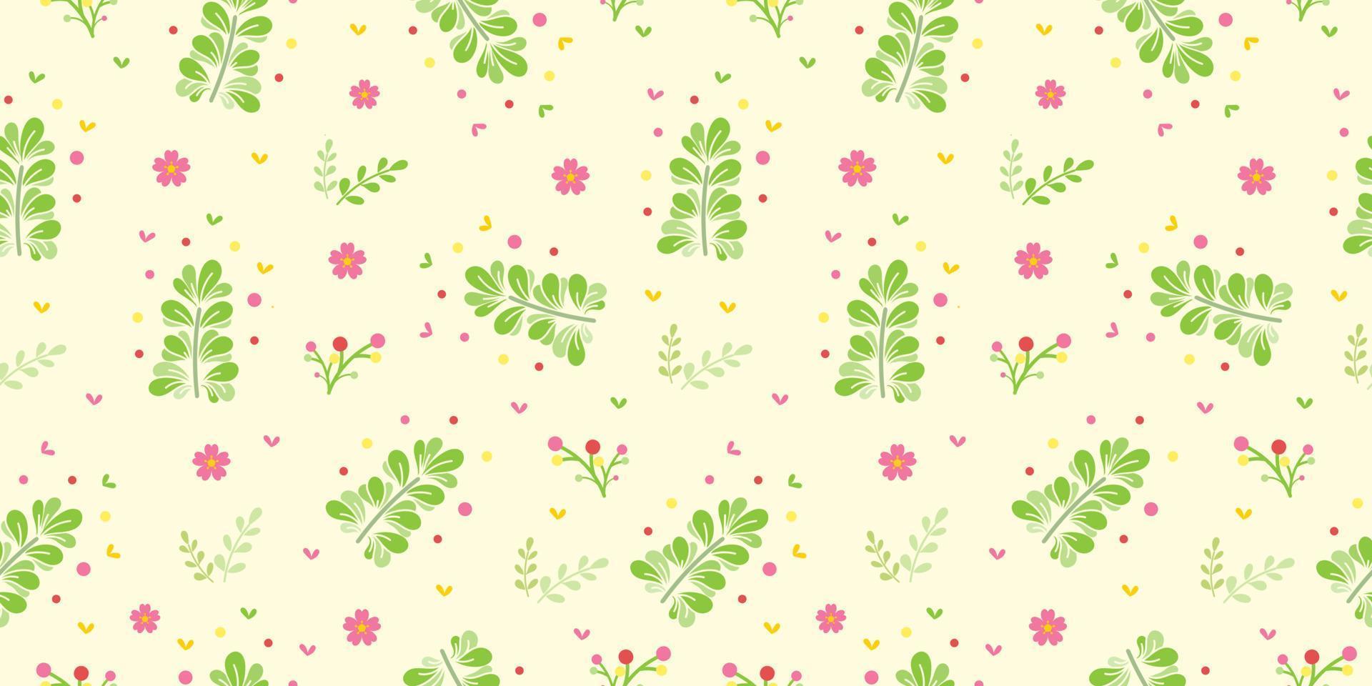 Seamless Floral patterns background vector