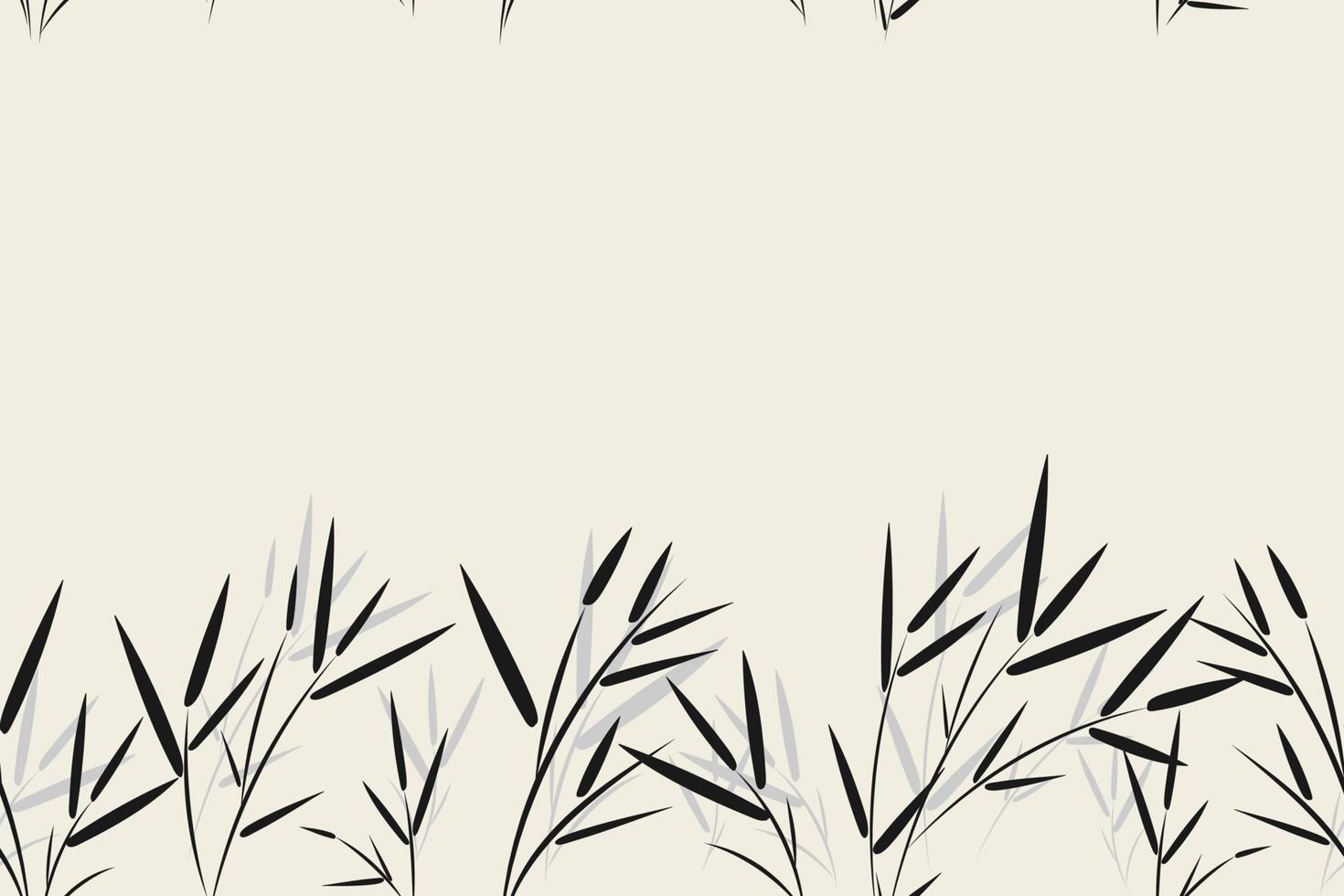 Seamless bamboo leaf pattern background, Vector bamboo forest with branch, Hand drawn decorative element, Seamless backgrounds and wallpapers for fabric, packaging, Decorative print, Textile