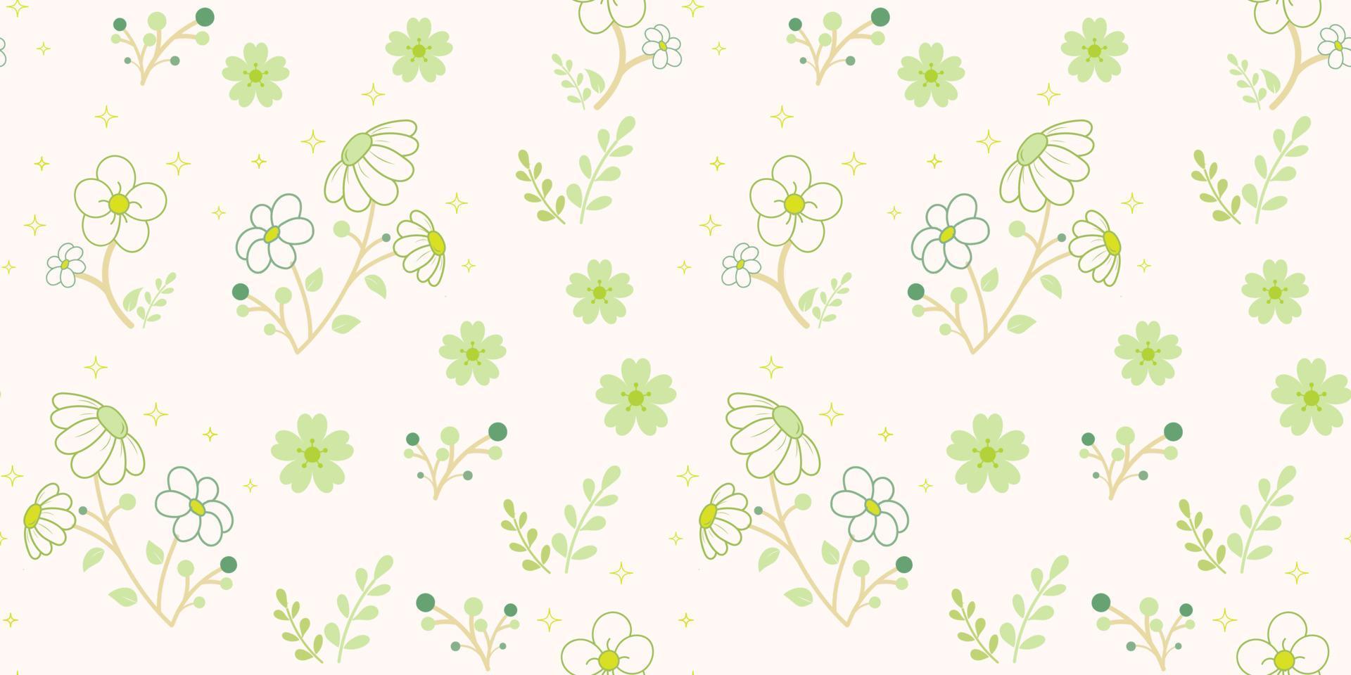 Seamless Floral patterns background vector