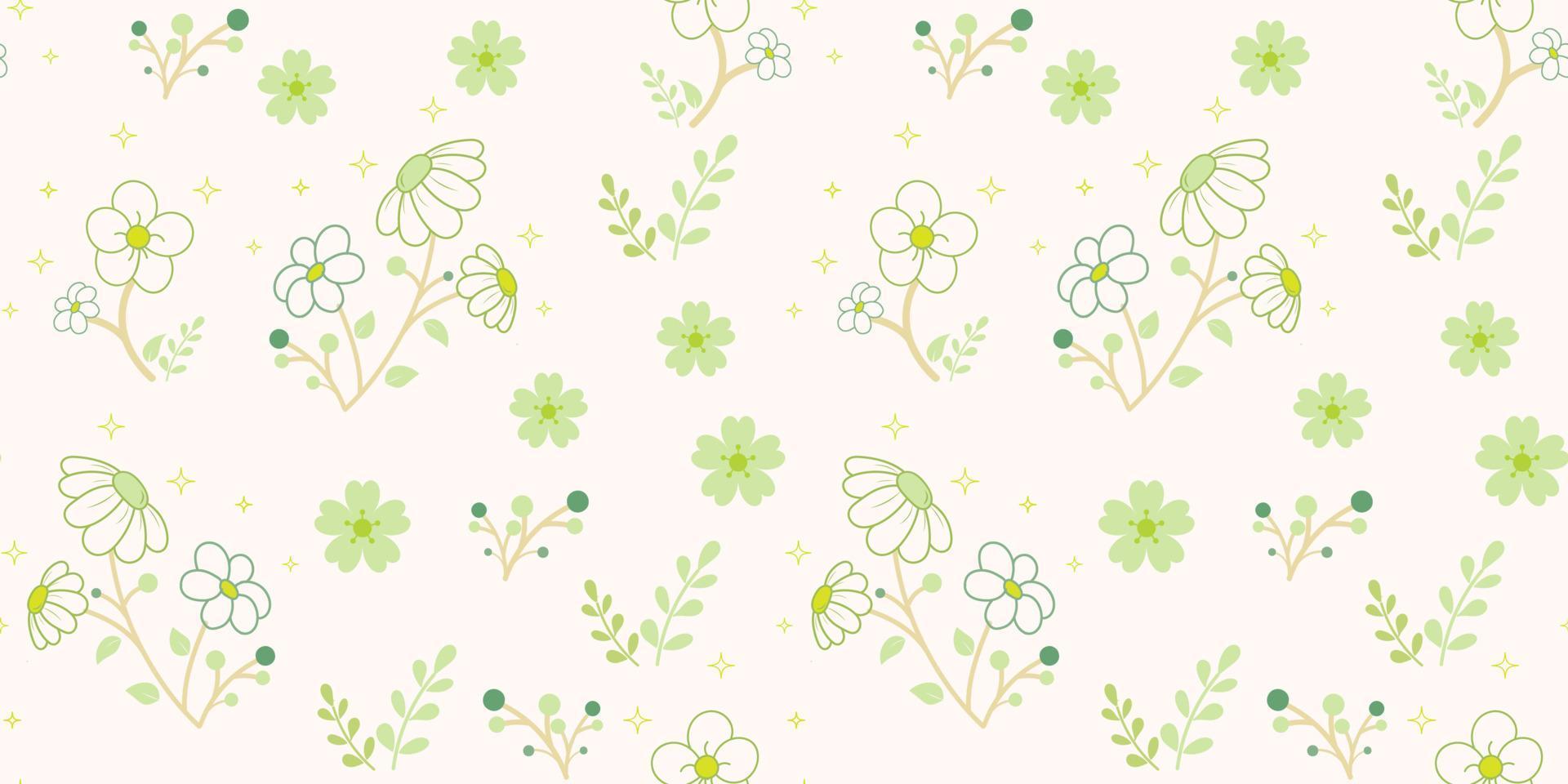 Seamless Floral patterns background vector