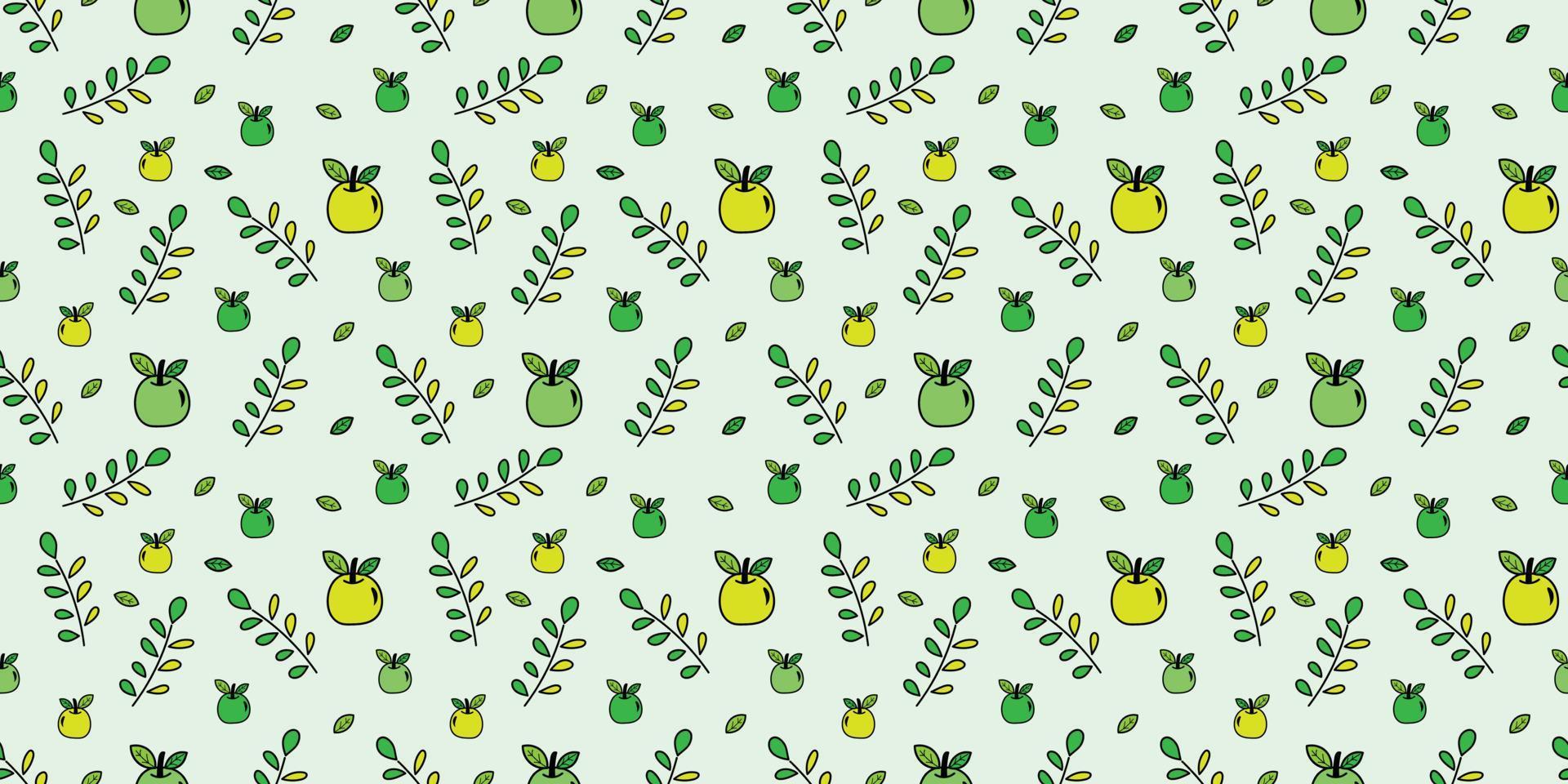 Seamless floral pattern background, Vector fruits ornament, Hand drawn decorative element, Seamless backgrounds and wallpapers for fabric, packaging, Decorative print, Textile, repeating pattern