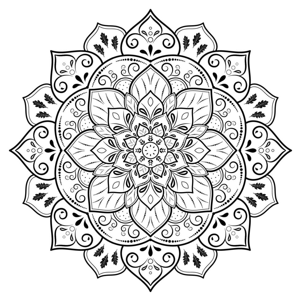 Mandala floral pattern, Vintage decorative elements vector