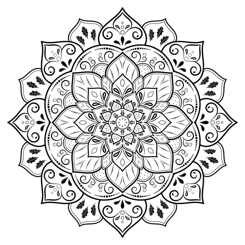 Mandala floral pattern, Vintage decorative elements vector