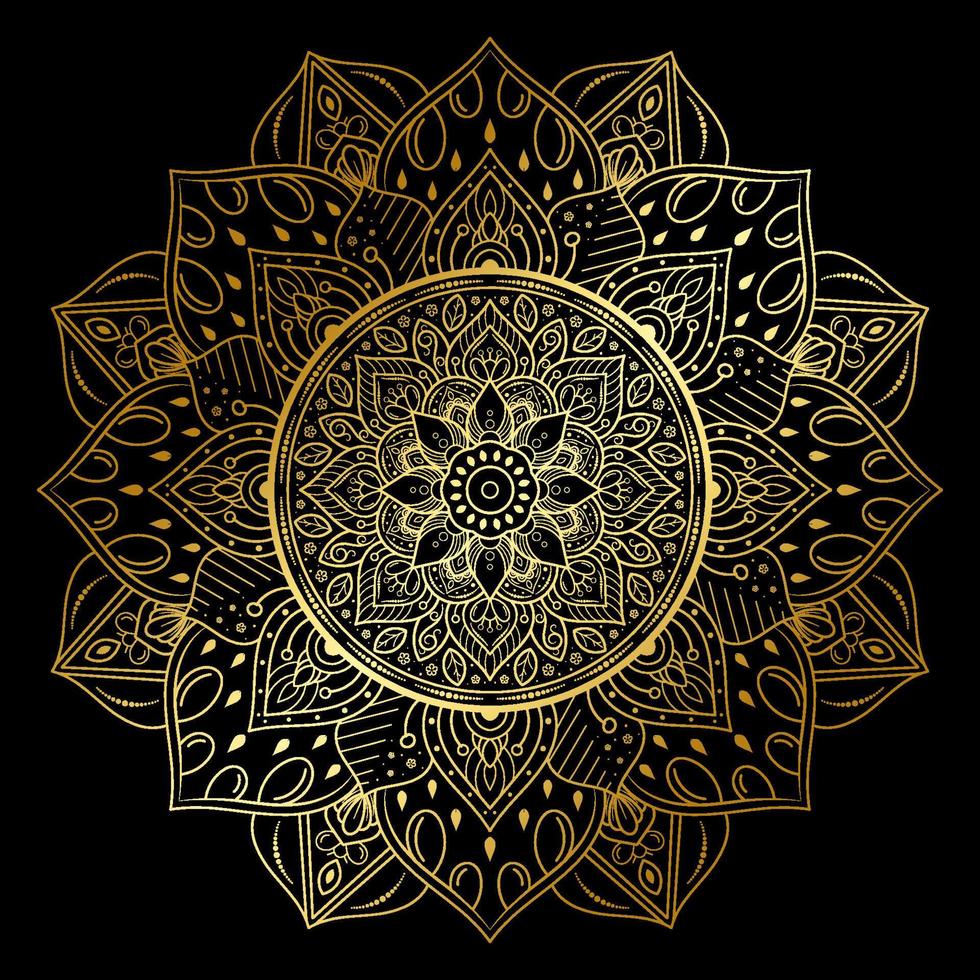 motivos florales de mandala en blanco y negro, elementos decorativos antiguos, fondo de mandala vector